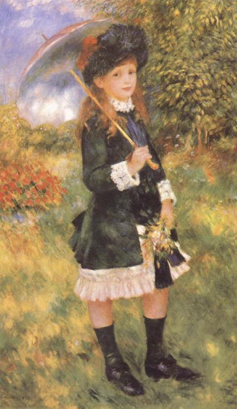 Pierre-Auguste Renoir Young Girl with a Parasol Norge oil painting art